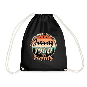 Janvier 1960 anniversaire 1960 légendes Janvier - Sac de sport léger - noir - Devant