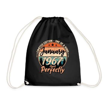 Janvier 1967 anniversaire 1967 légendes Janvier - Sac de sport léger - noir - Devant