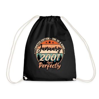 Janvier 2001 anniversaire 2001 légendes Janvier - Sac de sport léger - noir - Devant