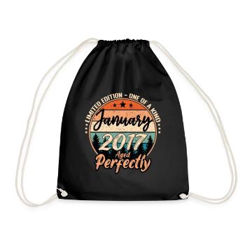 Janvier 2017 anniversaire 2017 légendes Janvier - Sac de sport léger - noir - Devant