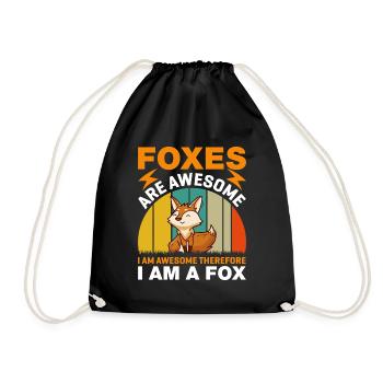 Renard fantastique, les renards sont fantastiques - Sac de sport léger - noir - Devant