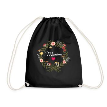 Mamina - Maman - Super mamie - Sac de sport léger - noir - Devant