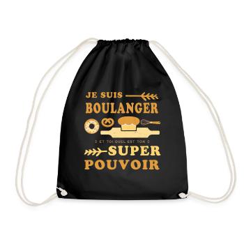 Boulanger Humour Boulangerie - Sac de sport léger - noir - Devant