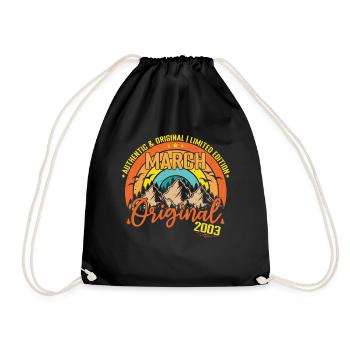 March 2003 March Anniversary 2003 March Original - Drawstring Bag - black - Front