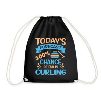 Today's forecast 100% chance of fun in Curling - Turnbeutel - Schwarz - Vorne