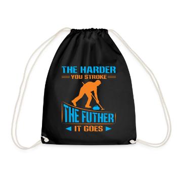 Plus vous caressez fort, plus cela va loin - Sac de sport léger - noir - Devant