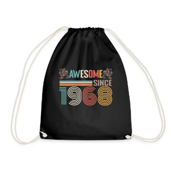 Anniversaire 1968 depuis 1968 Millésime 1968 - Sac de sport léger - noir - Devant