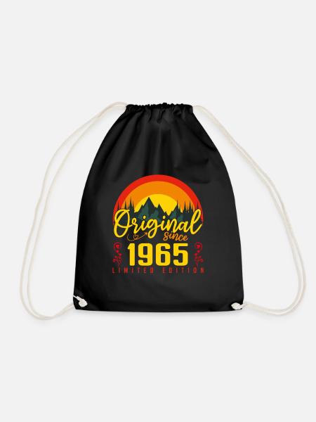 Geburtstag 1965 Geburtstag Jahrgang 1965 Geschenk - Turnbeutel - Schwarz