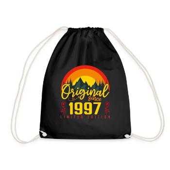 Geburtstag 1997 Geburtstag Jahrgang 1997 Geschenk - Turnbeutel - Schwarz - Vorne