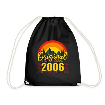 Birthday 2006 Birthday Born in 2006 Gift - Drawstring Bag - black - Front