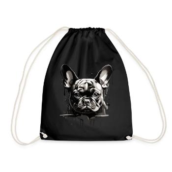 CHIEN BOULEDOGUE FRANÇAIS - Sac de sport léger - noir - Devant