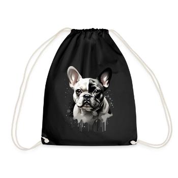 CHIEN BOULEDOGUE FRANÇAIS - Sac de sport léger - noir - Devant