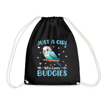 Budgerigar, Feathered Friend, Bird Watching - Drawstring Bag - black - Front