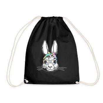Easter Bunny Care for Little Cute Bunnies - Drawstring Bag - black - Front
