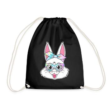 Easter Bunny Care for Little Cute Bunnies - Drawstring Bag - black - Front
