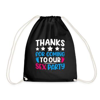 Gender Reveal Geschlechtsenthüllung Boy or Girl - Drawstring Bag - black - Front
