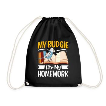 Ma perruche a mangé les devoirs - Sac de sport léger - noir - Devant
