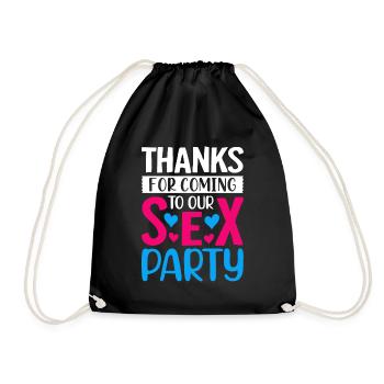 Gender Reveal Geschlechtsenthüllung Boy or Girl - Drawstring Bag - black - Front