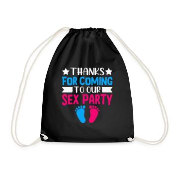 Gender Reveal Geschlechtsenthüllung Boy or Girl - Drawstring Bag - black - Front