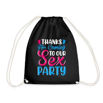 Gender Reveal Geschlechtsenthüllung Boy or Girl - Drawstring Bag - black - Front
