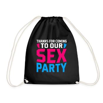 Gender Reveal Geschlechtsenthüllung Boy or Girl - Drawstring Bag - black - Front