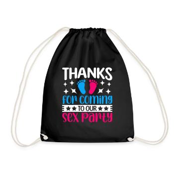 Gender Reveal Geschlechtsenthüllung Boy or Girl - Drawstring Bag - black - Front