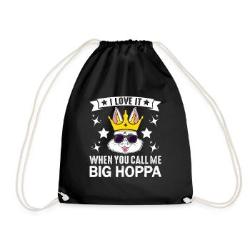 J’adore quand tu m’appelles Big Hoppa - Sac de sport léger - noir - Devant
