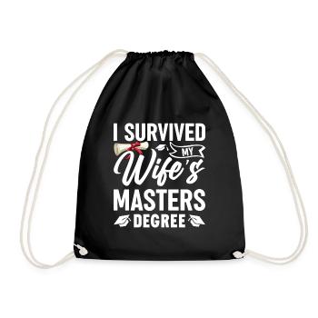 J’ai survécu à la maîtrise de ma femme - Sac de sport léger - noir - Devant