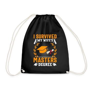 J’ai survécu à la maîtrise de ma femme - Sac de sport léger - noir - Devant