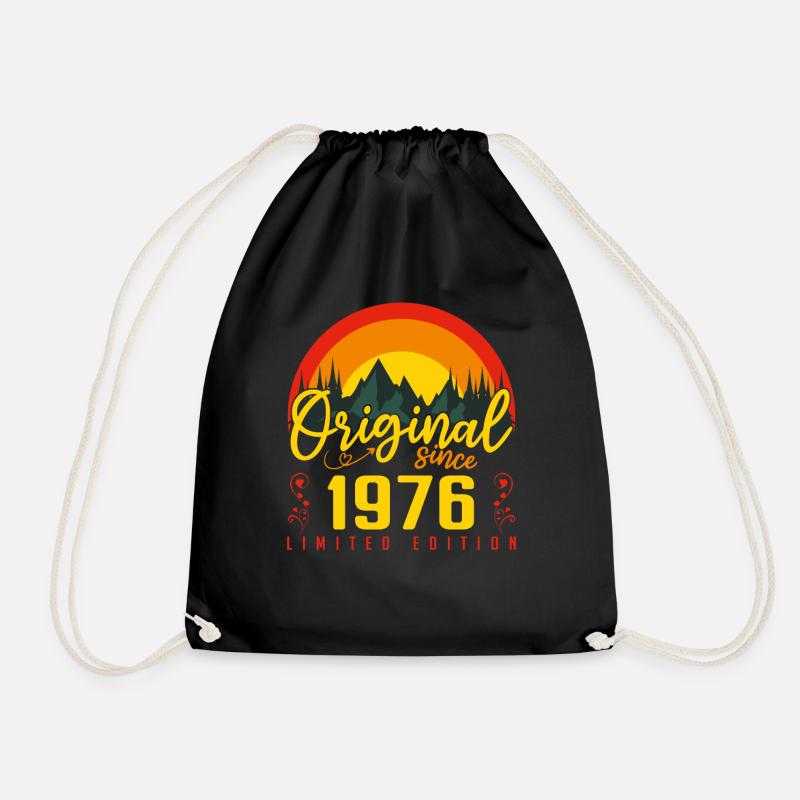 1976 Geburtstagsgeschenk 1976 Jubiläum - Turnbeutel - Schwarz