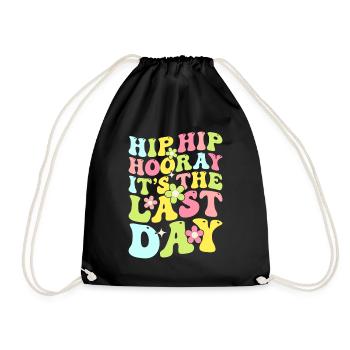Last day of school Graduation Summer Holidays Pupils - Drawstring Bag - black - Front