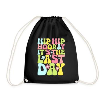 Last day of school Graduation Summer Holidays Pupils - Drawstring Bag - black - Front