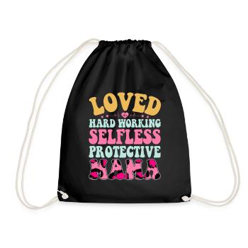 Maman Fête des mères aimée, altruiste, protectrice - Sac de sport léger - noir - Devant