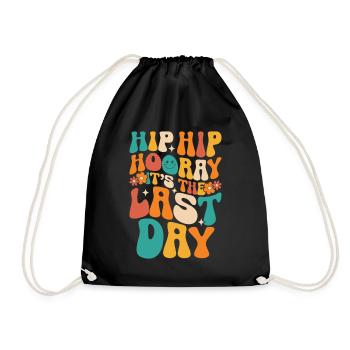 Last day of school Graduation Summer Holidays Pupils - Drawstring Bag - black - Front