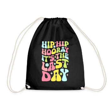 Last day of school Graduation Summer Holidays Pupils - Drawstring Bag - black - Front