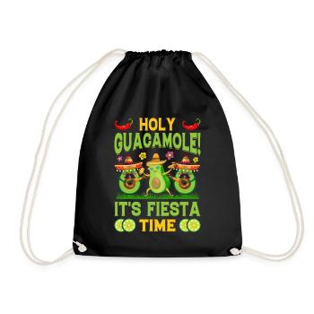 Avocado Holy Guacamole Mexikanisch Fiesta - Turnbeutel - Schwarz - Vorne