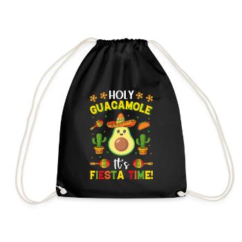 Avocado Holy Guacamole Mexikanisch Fiesta - Turnbeutel - Schwarz - Vorne