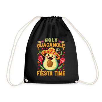 Avocado Holy Guacamole Mexikanisch Fiesta - Turnbeutel - Schwarz - Vorne