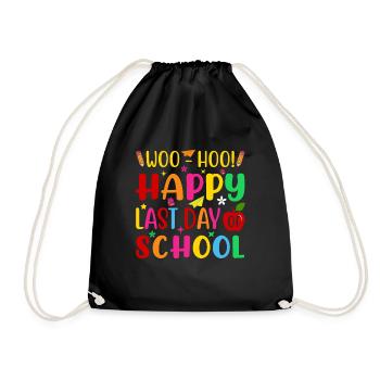 Last day of school Graduation Summer Holidays Pupils - Drawstring Bag - black - Front