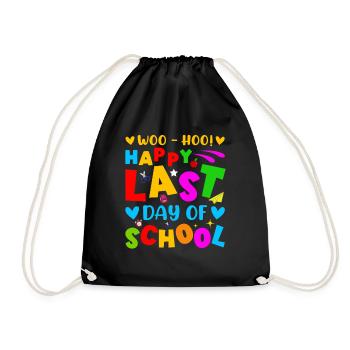 Last day of school Graduation Summer Holidays Pupils - Drawstring Bag - black - Front