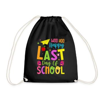 Last day of school Graduation Summer Holidays Pupils - Drawstring Bag - black - Front