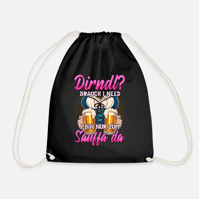 Dirndl Replacement - Drawstring Bag - black