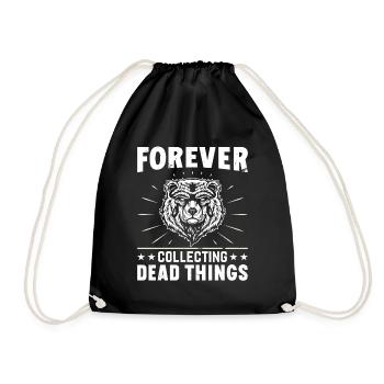 Taxidermy Hunting Trophy - Collect Dead Animals - Drawstring Bag - black - Front