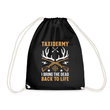 Taxidermie Jagdtrophäe - totes zum Leben erwecken - Turnbeutel - Schwarz - Vorne
