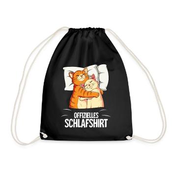 Chemise de sommeil officielle Chat - Sac de sport léger - noir - Devant