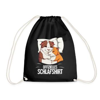 Chemise de nuit officielle cochon d’Inde - Sac de sport léger - noir - Devant