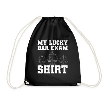 My luck at the bar exam - Drawstring Bag - black - Front