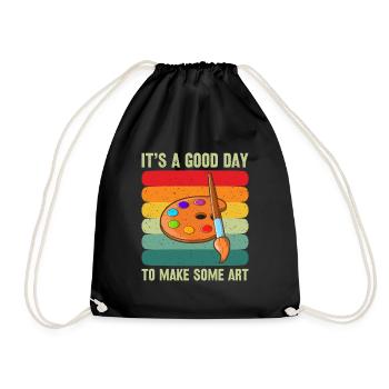Artists - A good day to make art - Drawstring Bag - black - Front