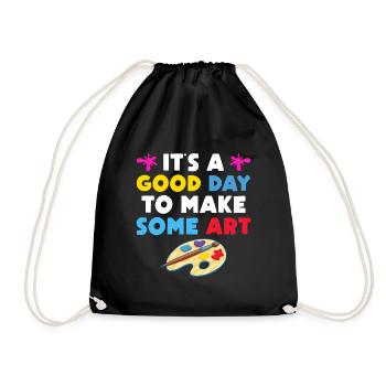 Artists - A good day to make art - Drawstring Bag - black - Front