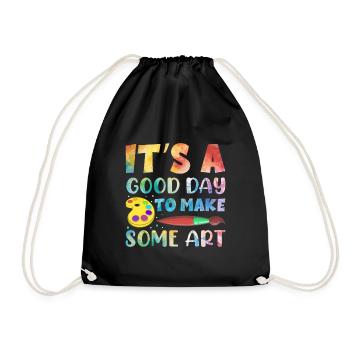 Artists - A good day to make art - Drawstring Bag - black - Front